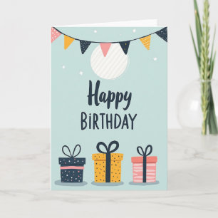 Joyful Bunting Birthday Card