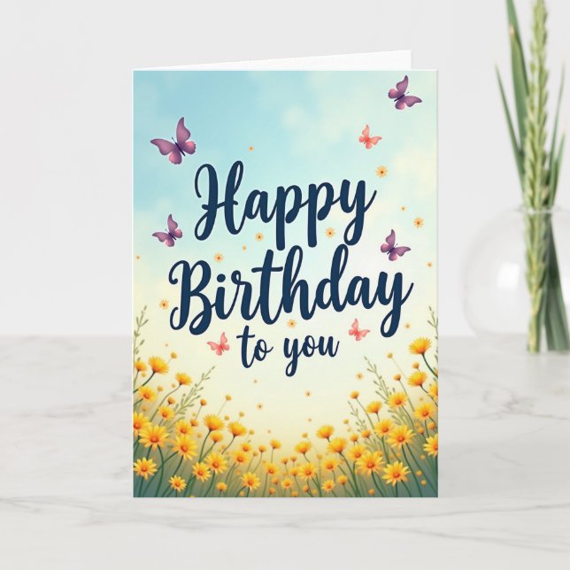 Joyful Butterfly Card (Front)