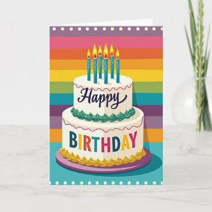 Joyful Cake Illustration Card