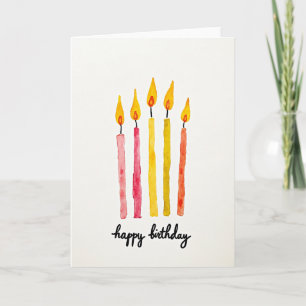 Joyful Candle Glow Birthday Card