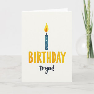 Joyful Candle Watercolor Card