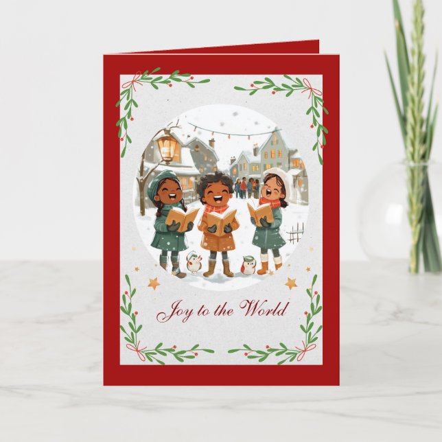 Joyful Carolers Christmas card (Front)