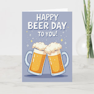 Joyful Cartoon Mugs Card