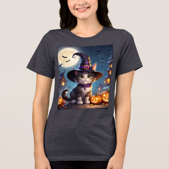 Joyful Cat Tri-Blend Shirt (Front)