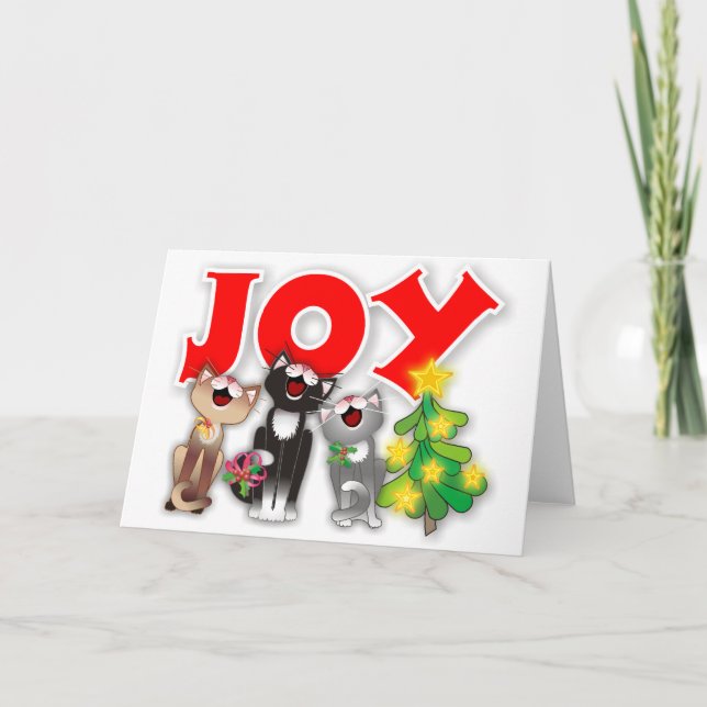Joyful Cats Holiday Card (Front)