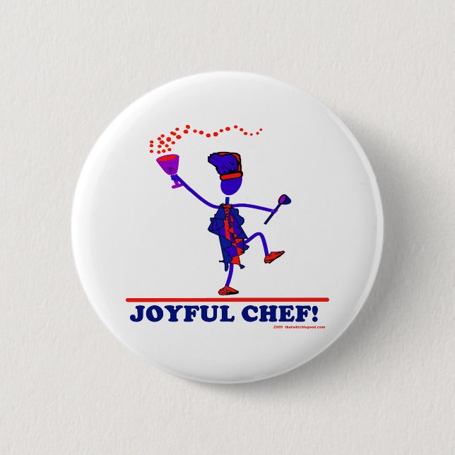 Joyful Chef 6 Cm Round Badge (Front)