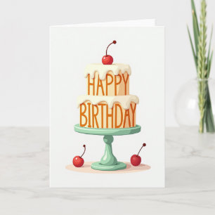 Joyful Cherry Cake Card