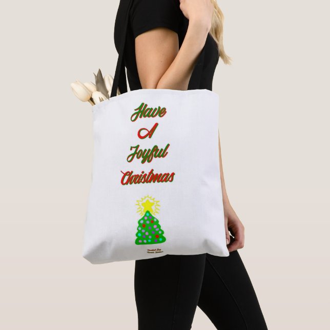Joyful Christmas All-Over-Print Tote Bag (Close Up)