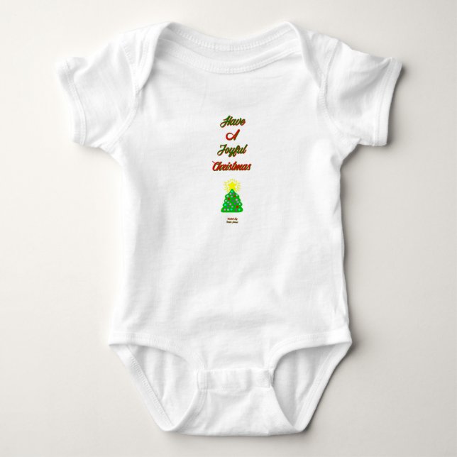 Joyful Christmas Baby Jersey Bodysuit (Front)