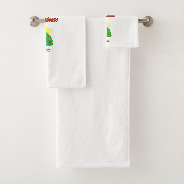 Joyful Christmas Bathroom Towel Set (Insitu)