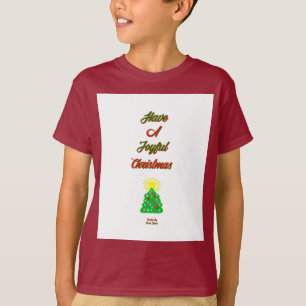 Joyful Christmas Boys Maroon Basic T Shirt