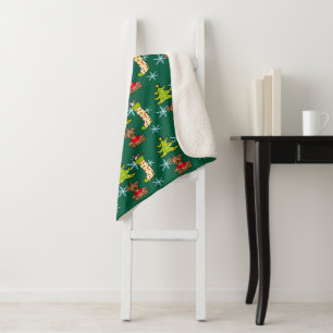 joyful Christmas decorations Sherpa Blanket