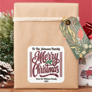 Joyful Christmas Festive Sticker! Square Sticker