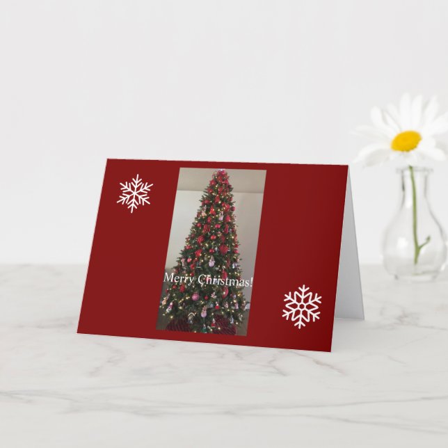 Joyful Christmas, Folded Greeting Card (Small Plant)