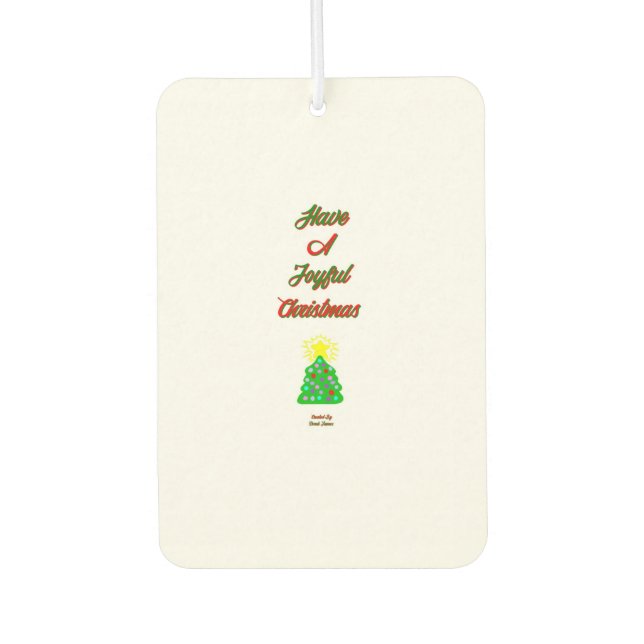 Joyful Christmas Heart Air Freshener (Front)