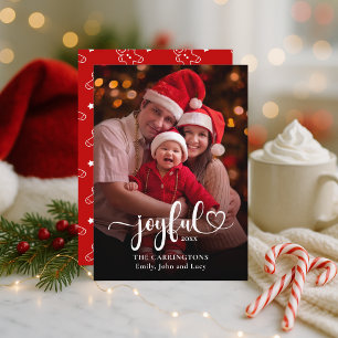 Joyful Christmas Holiday Photo Card