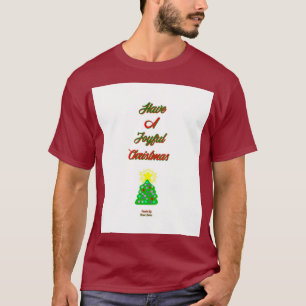 Joyful Christmas Men's Maroon Basic T Shirt