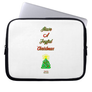 Joyful Christmas Neoprene Laptop Sleeve
