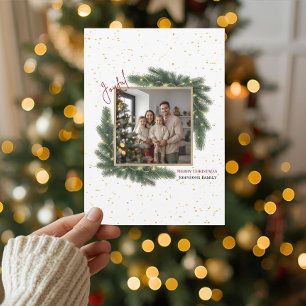 Joyful Christmas Personalized Family Photo Holiday