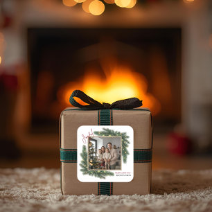 Joyful Christmas Personalized Family Photo Sticker