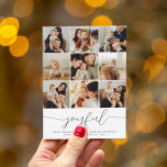Joyful Christmas Photo Collage & Year Highlights Holiday Card<br><div class="desc">Send Christmas wishes to your family and friends while showcasing some of your favourite moments from this year. Modern minimalist "joyful" Christmas holiday photo collage cards - a simple, peaceful design that reflects on all there is to be grateful for this holiday season. This beautiful design features a collage of...</div>