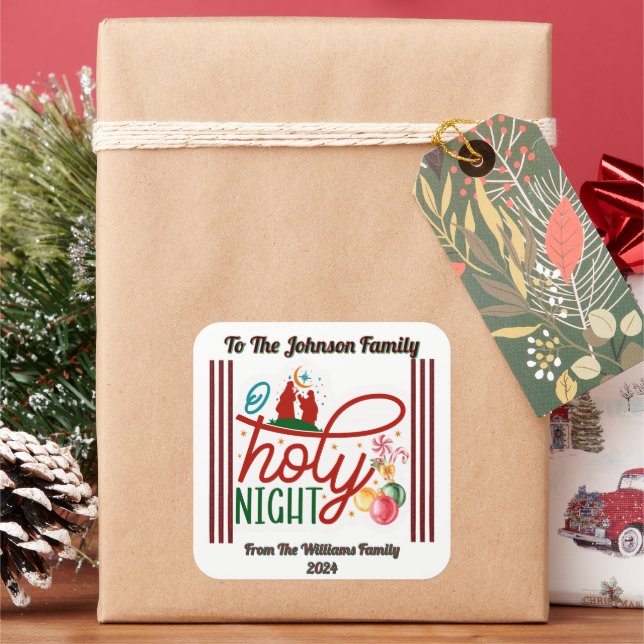 Joyful Christmas Sticker for Holy Night (Holiday)