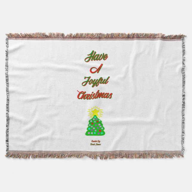 Joyful Christmas Throw Blanket (Front)