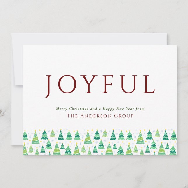 Joyful Christmas Trees Corporate Business Holiday  (Front)