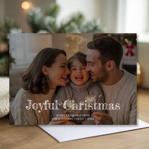 Joyful Christmas Whimsical Family Holiday Card