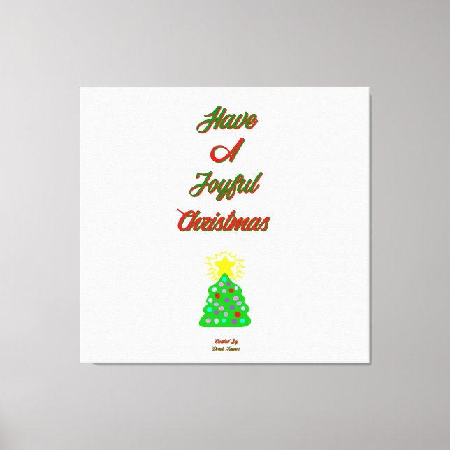 Joyful Christmas Wrapped Canvas (Front)