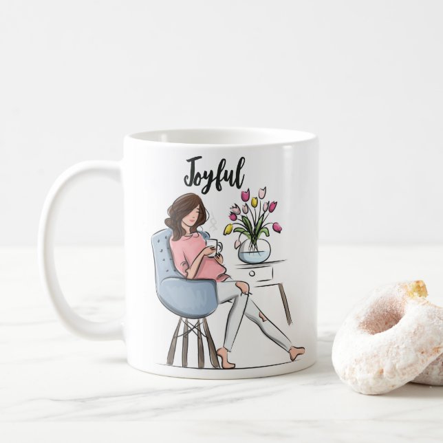 Joyful Coffee Mug (With Donut)