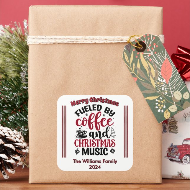 Joyful Coffee Vibes Holiday Stickers (Holiday)