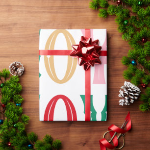Joyful Colourful Christmas Wrapping Paper
