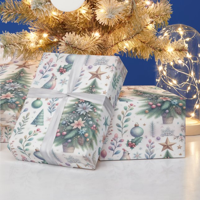 Joyful, colourful Christmas wrapping paper (Holidays)