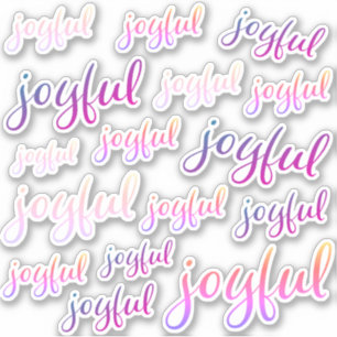 Joyful Colourful Pink Script Girly Holidays