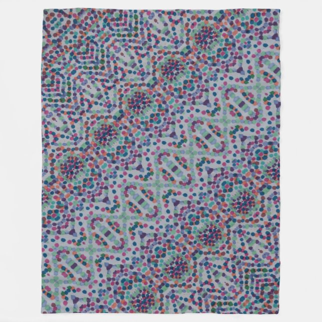 Joyful Confetti Mosaic Fleece  Blanket (Front)