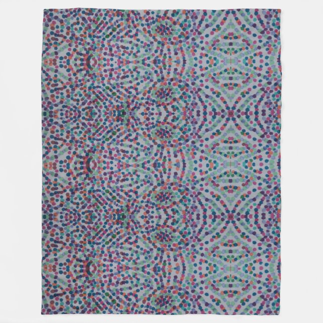 Joyful Confetti Mosaic II Fleece Blanket (Front)