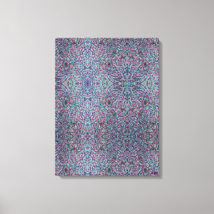 Joyful Confetti Mosaic Stretched Canvas Print