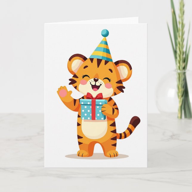 Joyful Cub Birthday Card (Front)