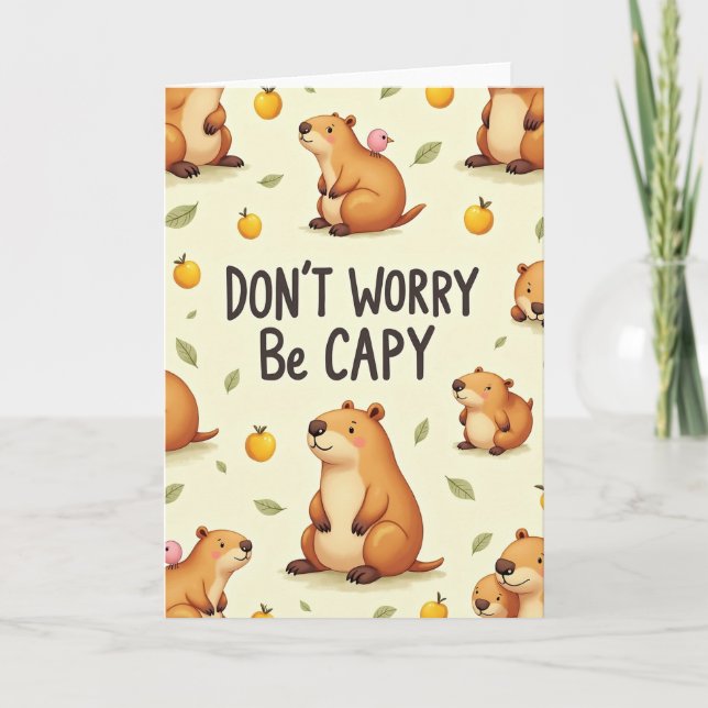 Joyful Cute Animal Birthday Card (Front)