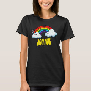 Joyful Cute Sarcastic Retro Vintage 80's Rainbow T-Shirt