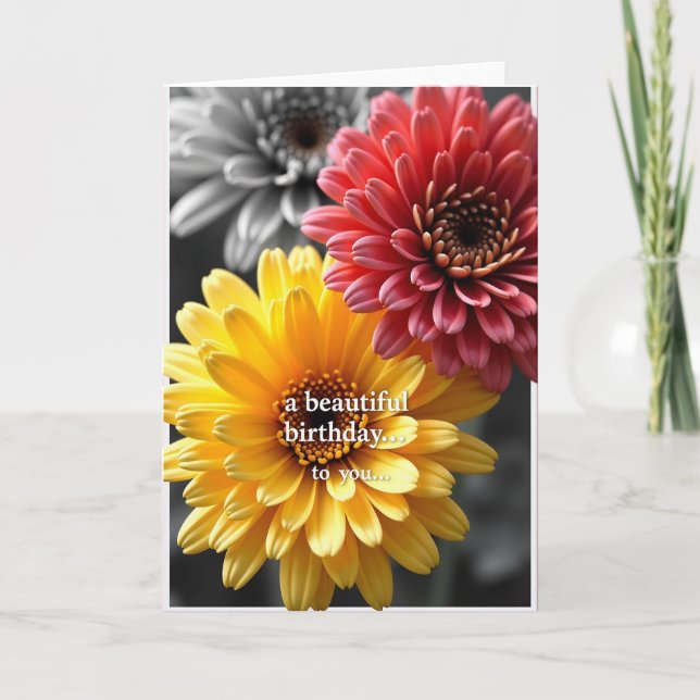 Joyful Daisy Birthday Card (Front)