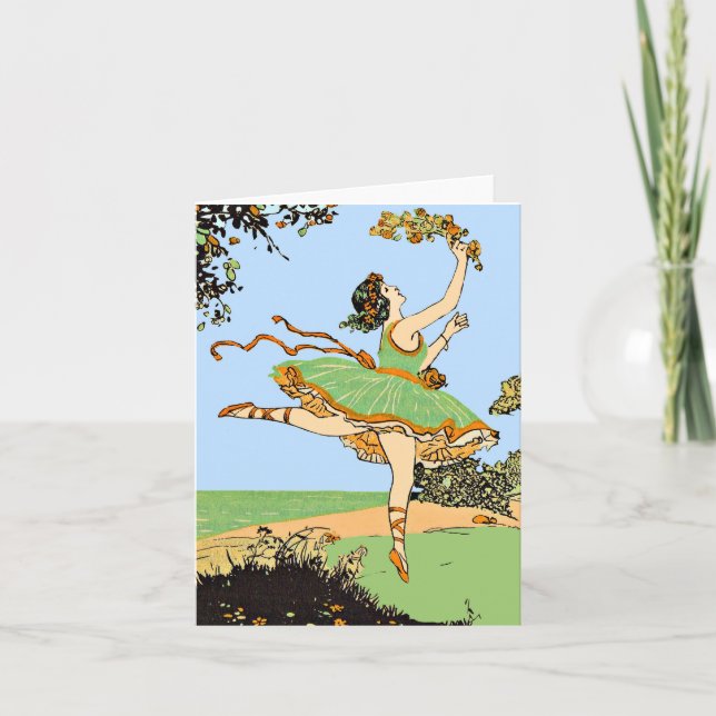 joyful dancer print note card (Front)