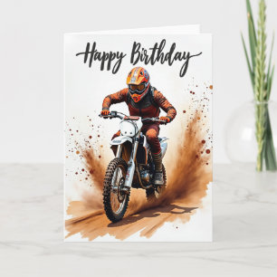 Joyful Dirt Bike Birthday Card