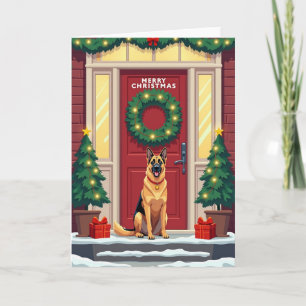 Joyful Dog Christmas Door Card