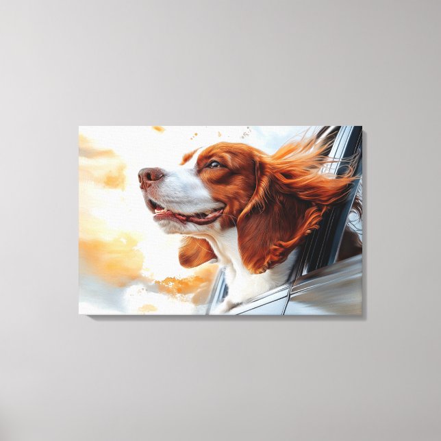 Joyful Dog in the Wind Art Print (Front)