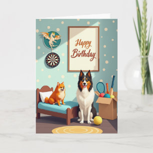 Joyful Dogs Birthday Gifts Card