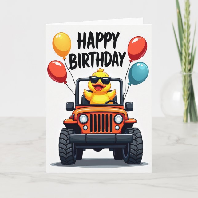 Joyful Driver Birthday Card (Front)