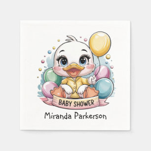 Joyful Duckling Baby Shower Napkin