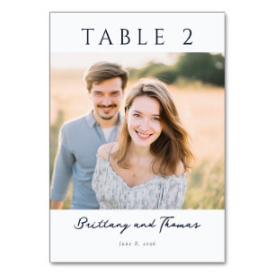 Joyful Earth Tone Casual Photo Table Number